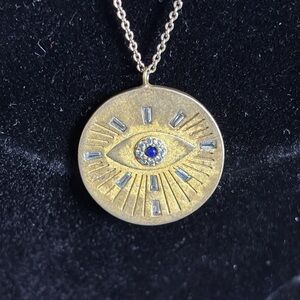Tai Gold Circle Tone Evil Eye Necklace Chain​